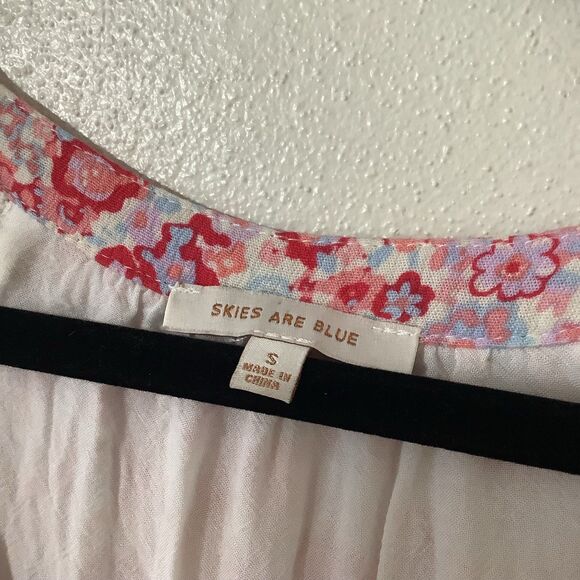 Red Floral Cottagecore Prairie Feminine Romantic Summer Spring Maxi Dress Small - Picture 7 of 8